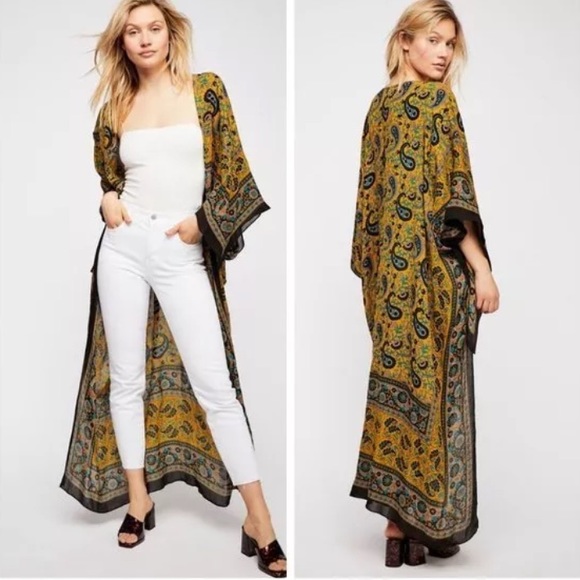 Free People Jackets & Blazers - Free People Eternal Flame Maxi Kimono